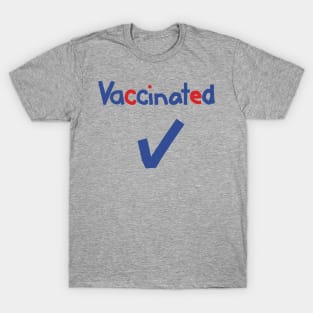 Vaccinated with Check T-Shirt